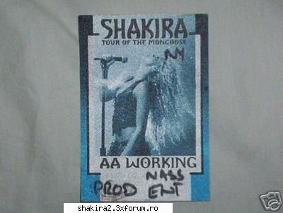 Tour Memorabilla - ShakiraAndre - TOUR